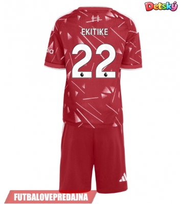 Lacne Dětský Futbalové dres Liverpool Hugo Ekitike #22 2026-27 Krátky Rukáv - Domáci (+ trenírky)